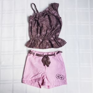 4T SUGAR COOKIE 2 Piece Pink Brown Outfit